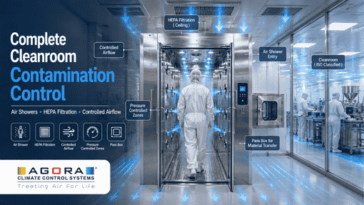 What is an air shower in a cleanroom