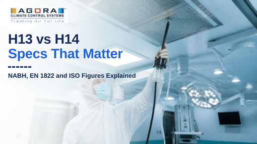 EN 1822 H13 vs H14 HEPA filter specifications for operation theatres