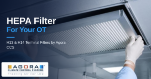 Terminal H14 HEPA filter for OT ceiling installed by Agora CCS