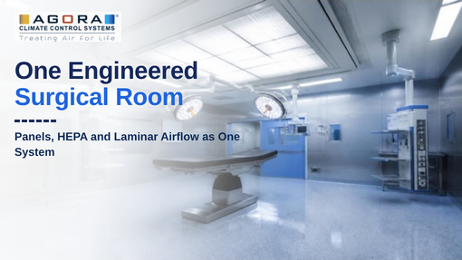 Modular OT components: wall panels, laminar airflow plenum and terminal HEPA filters