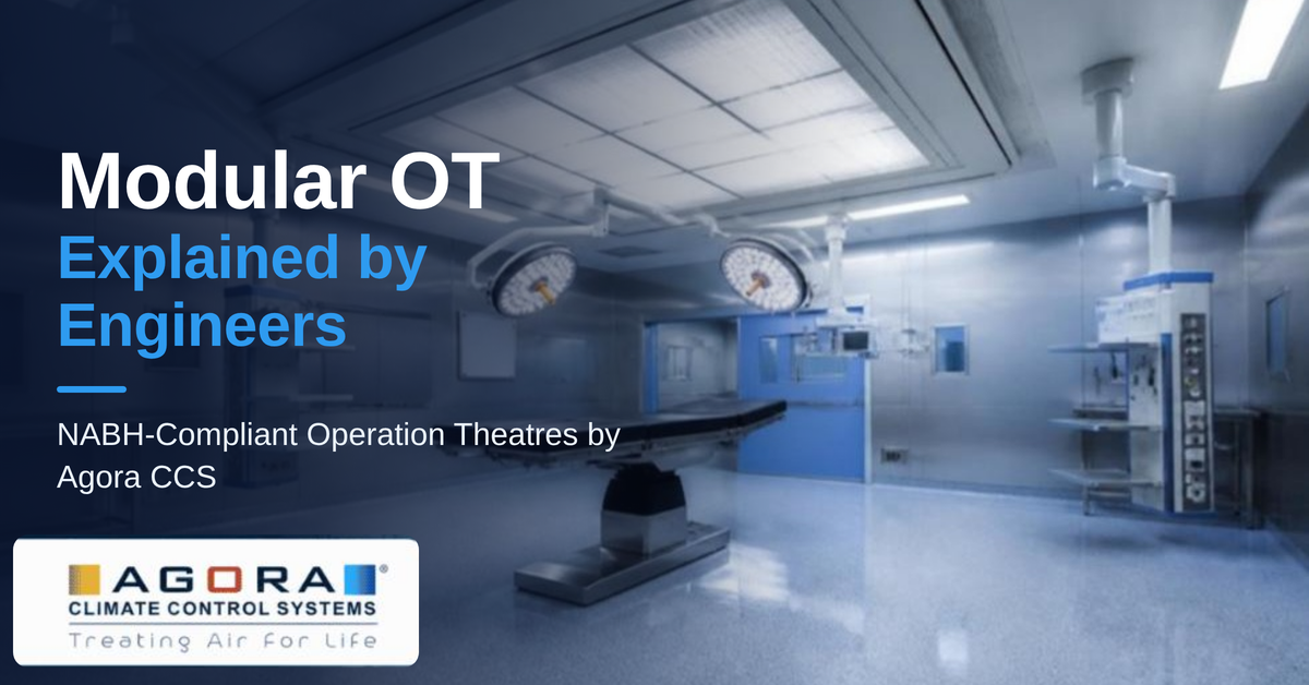 Modular OT with laminar airflow ceiling and sealed sliding door by Agora CCS